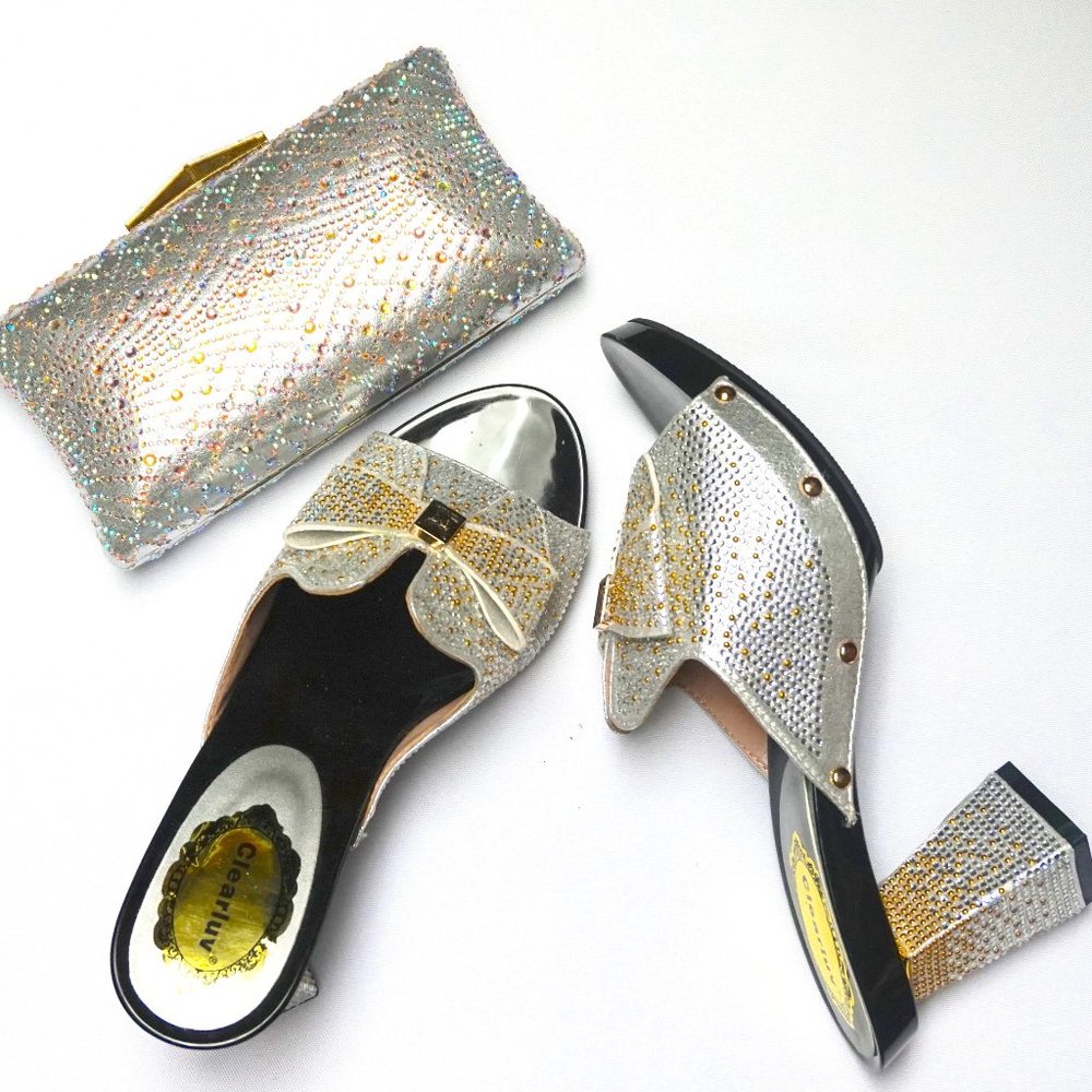 SILVER BOWTOP BEDAZ S&B SET